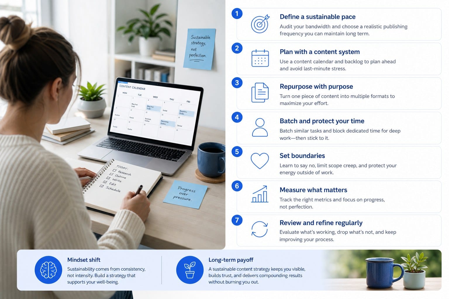 Infographic: How to sustain your blog content strategy without burning out
