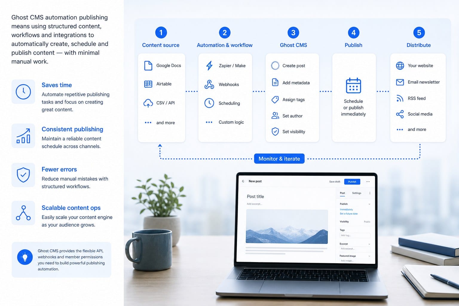 Infographic: What ghost CMS automation publishing actually means