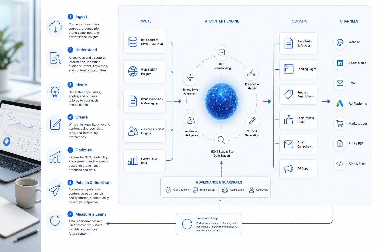 Infographic: What an AI content engine actually does