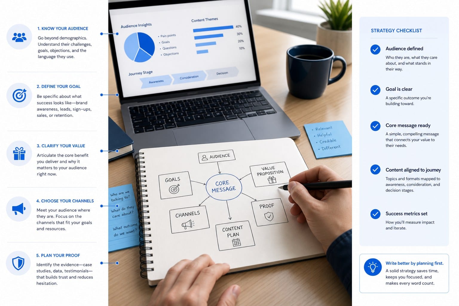 Infographic: Building the strategy before you write a single word