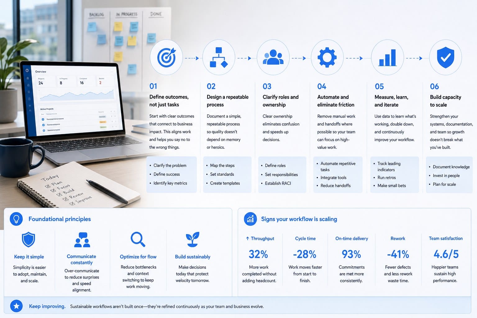 Infographic: Building a sustainable workflow that actually scales