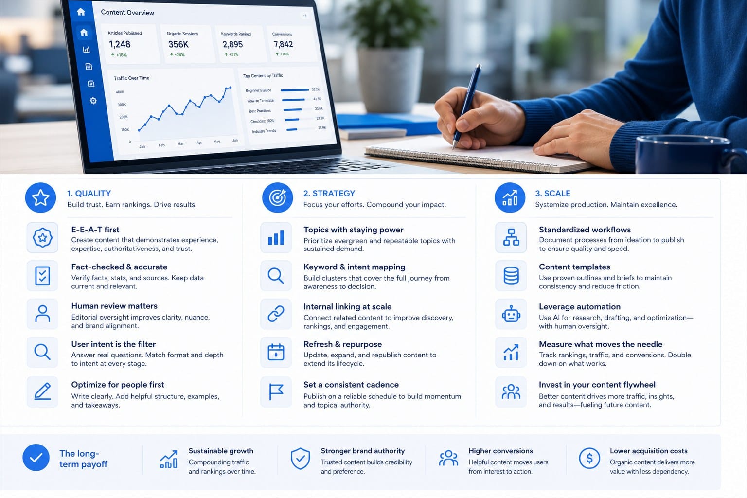 Infographic: Making automated content work long-term: quality, strategy, and scale