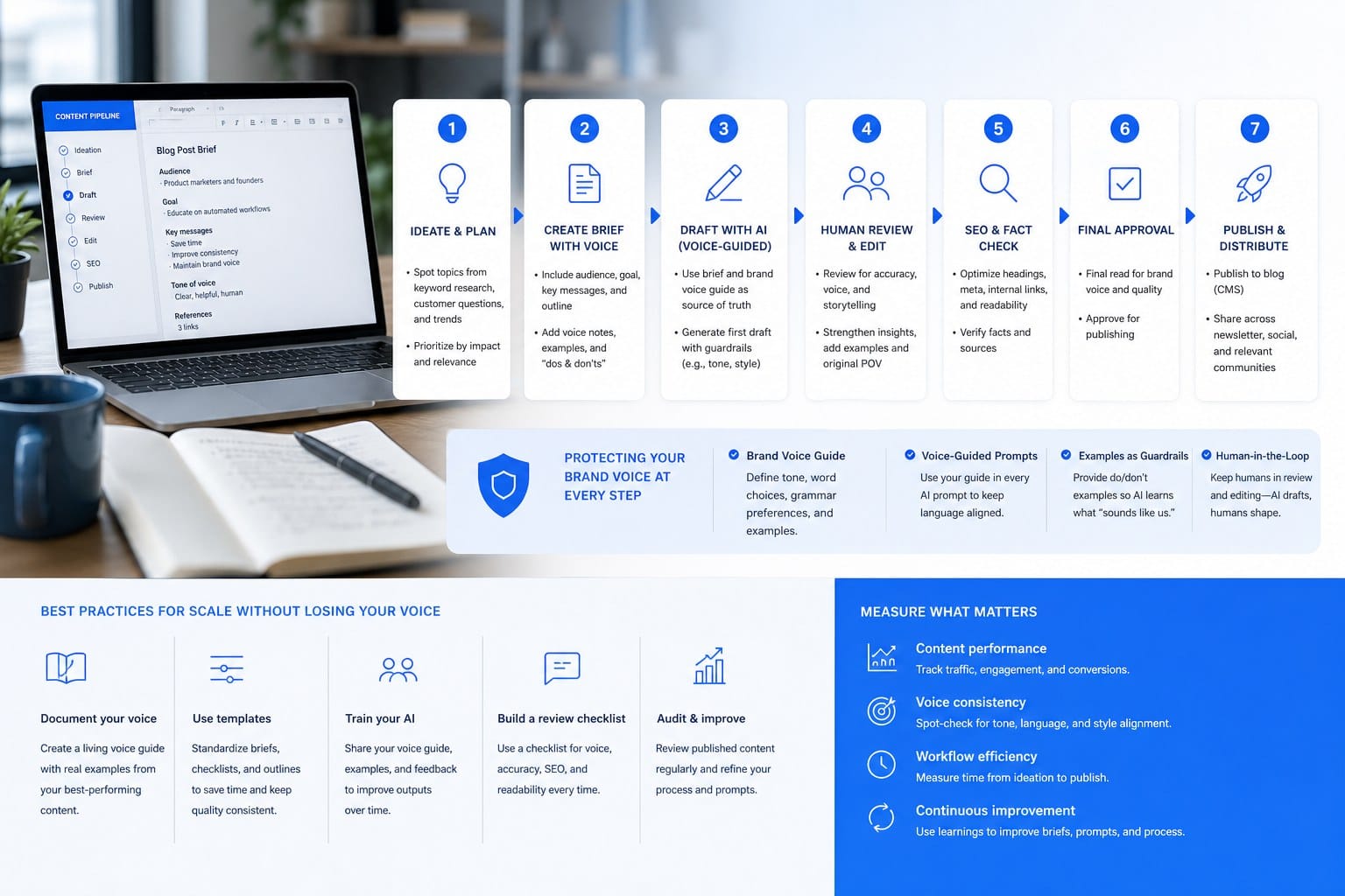 Infographic: How to implement automated blog workflows without sacrificing brand voice