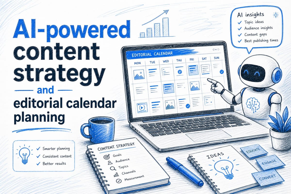 AI-powered content strategy and editorial calendar planning