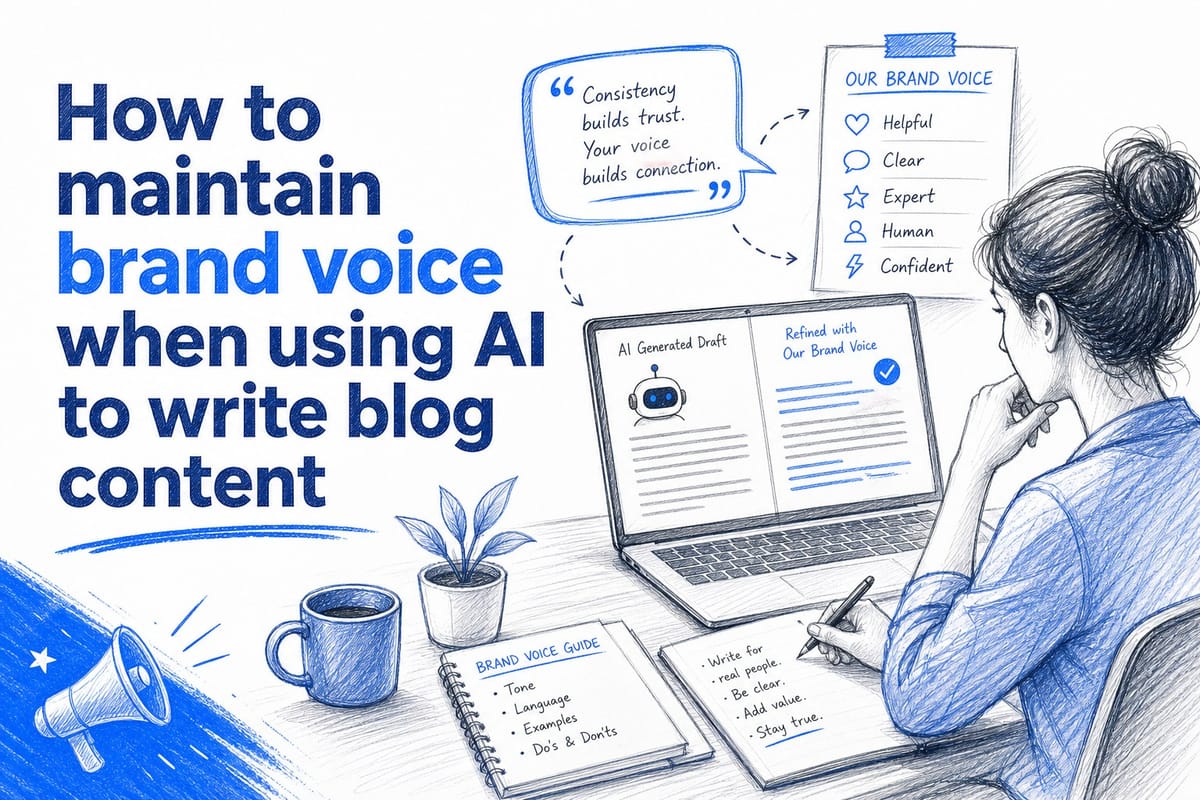 How to maintain brand voice when using AI to write blog content
