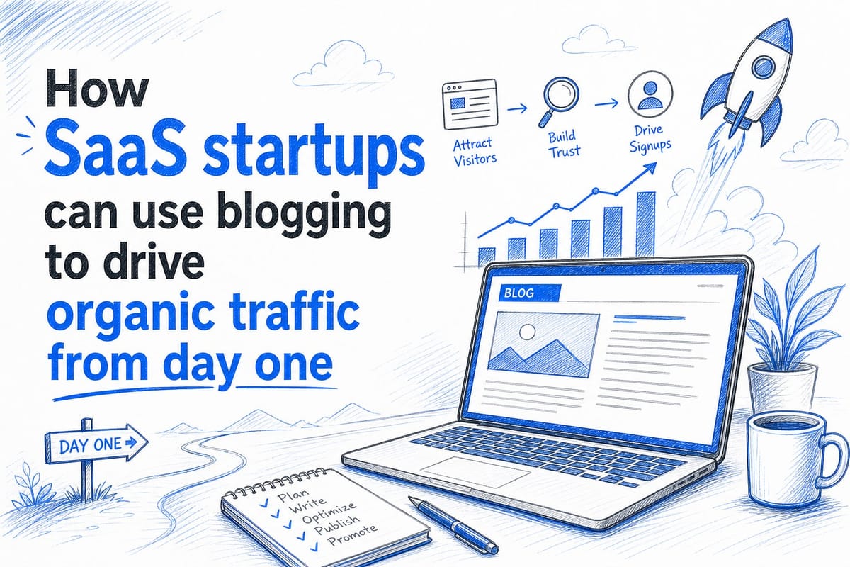 How SaaS startups can use blogging to drive organic traffic from day one