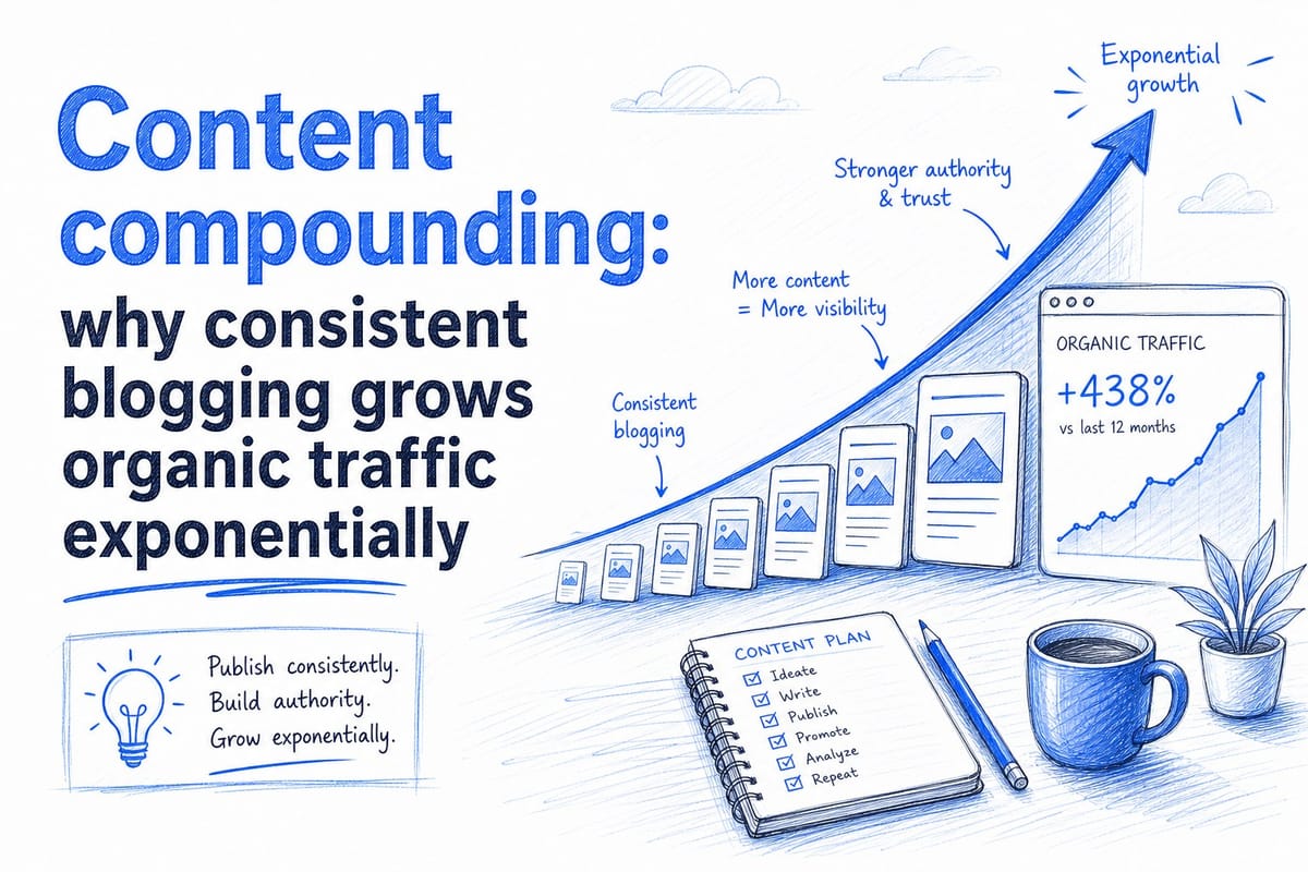 Content compounding: why consistent blogging grows organic traffic exponentially