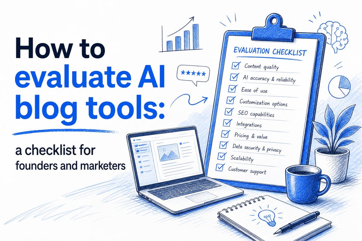 How to evaluate AI blog tools: a checklist for founders and marketers