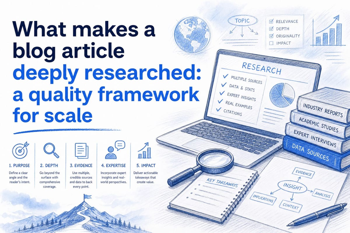 What makes a blog article deeply researched: a quality framework for scale