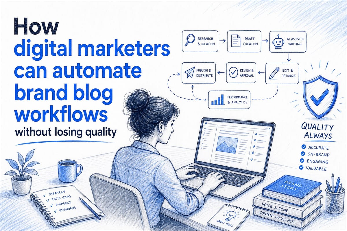 How digital marketers can automate brand blog workflows without losing quality