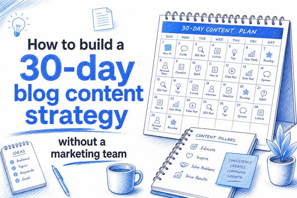 How to build a 30-day blog content strategy without a marketing team