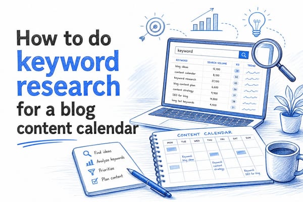 How to do keyword research for a blog content calendar