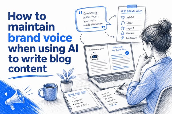 How to maintain brand voice when using AI to write blog content