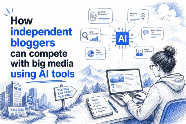 How independent bloggers can compete with big media using AI tools
