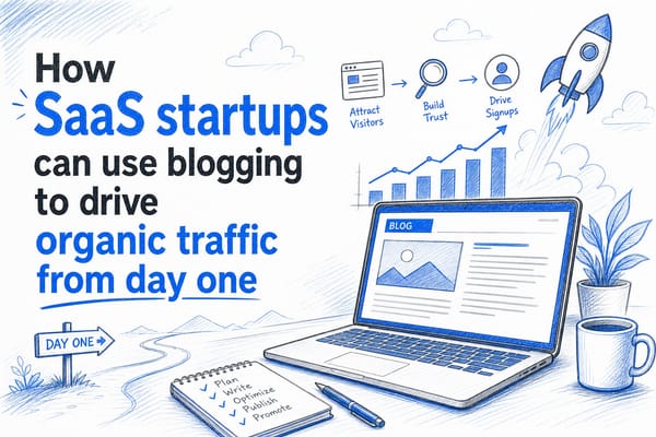 How SaaS startups can use blogging to drive organic traffic from day one