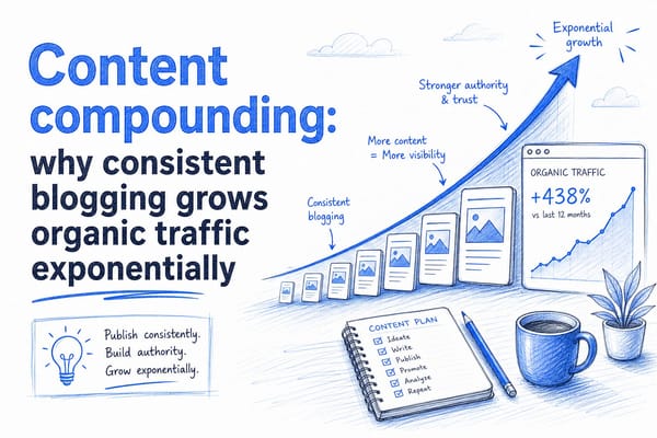 Content compounding: why consistent blogging grows organic traffic exponentially