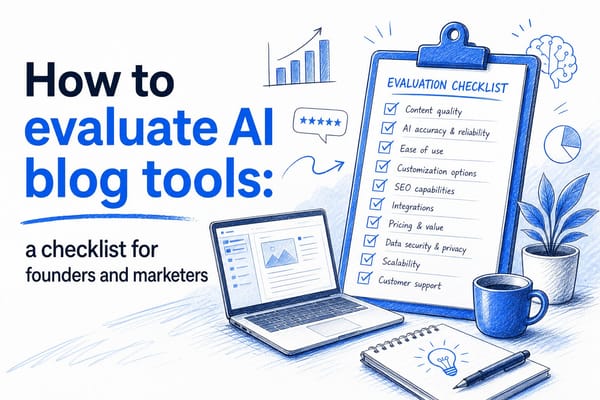 How to evaluate AI blog tools: a checklist for founders and marketers