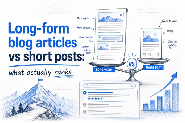 Long-form blog articles vs short posts: what actually ranks
