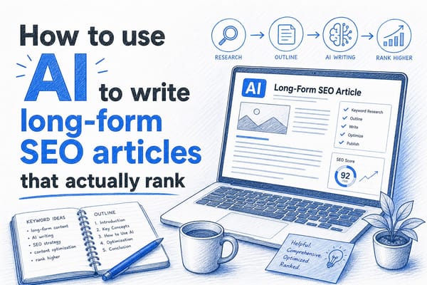 How to use AI to write long-form SEO articles that actually rank