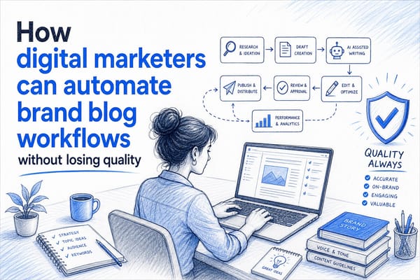 How digital marketers can automate brand blog workflows without losing quality